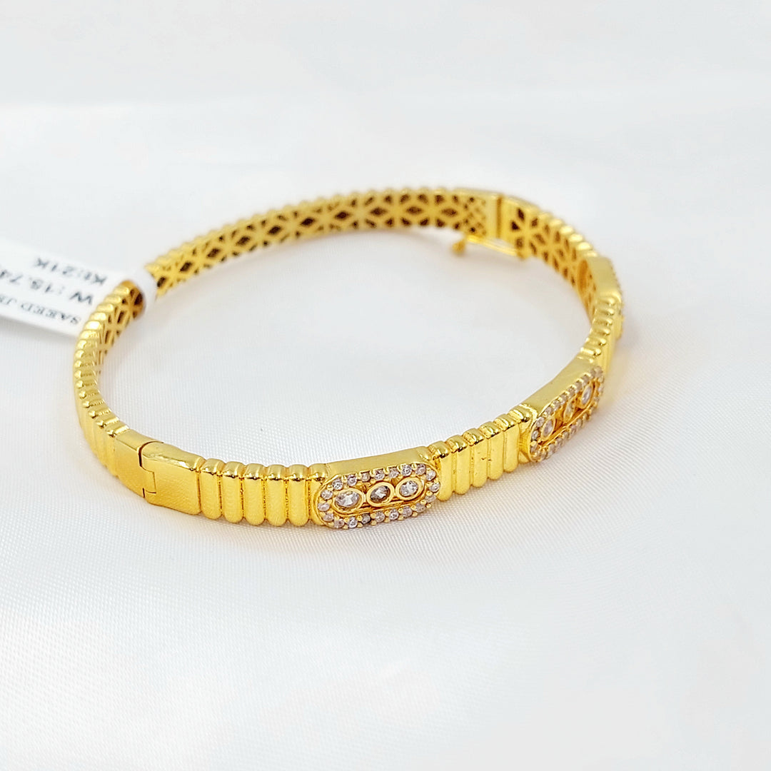 21K اسوارة اكسترا مرصع-مجوهرات الشيخ سعيد-Saeed Jewelry 