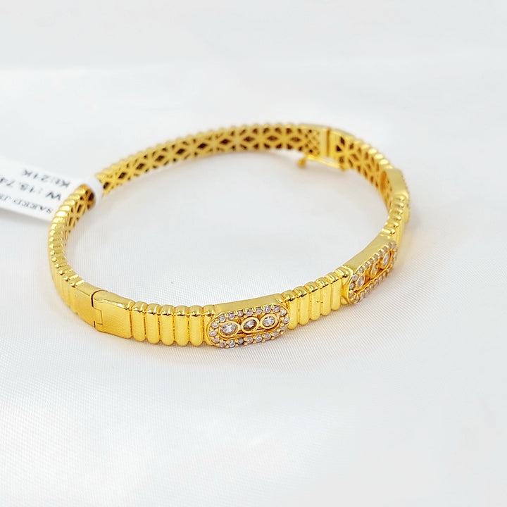 21K اسوارة اكسترا مرصع-مجوهرات الشيخ سعيد-Saeed Jewelry 