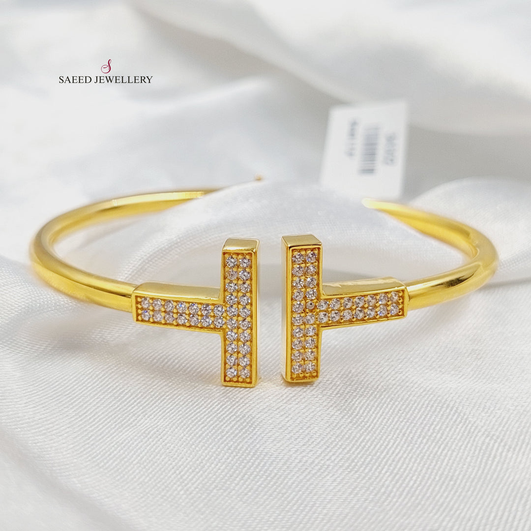 21K اسوارة تركي مرصع-مجوهرات الشيخ سعيد-Saeed Jewelry 