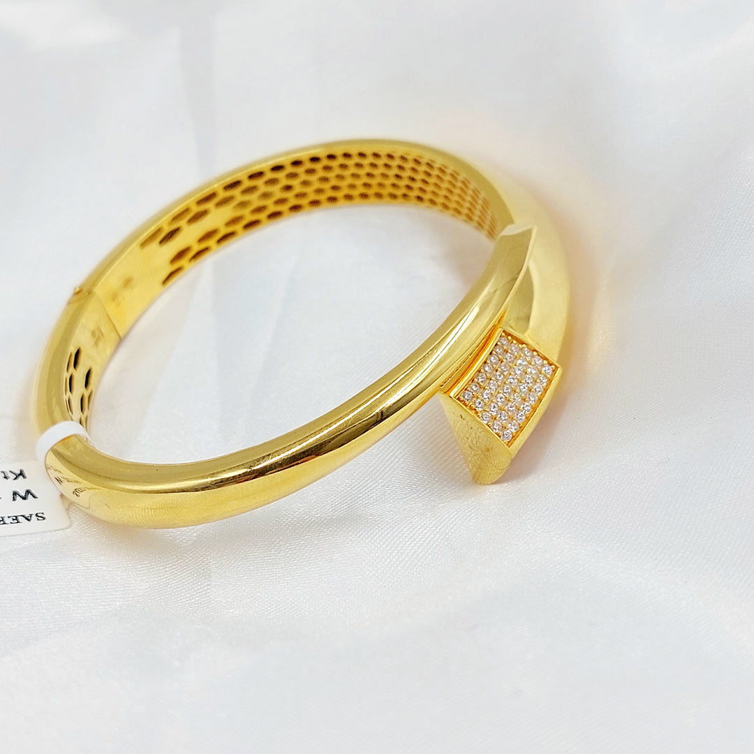 21K اسوارة مسمار مرصع-مجوهرات الشيخ سعيد-Saeed Jewelry 