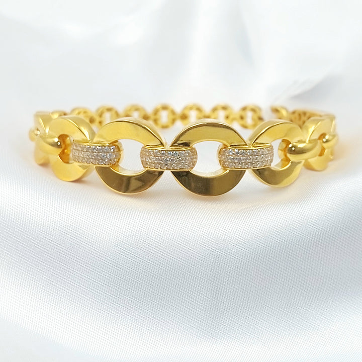 21K اسوارة اكسترا مرصع-مجوهرات الشيخ سعيد-Saeed Jewelry 