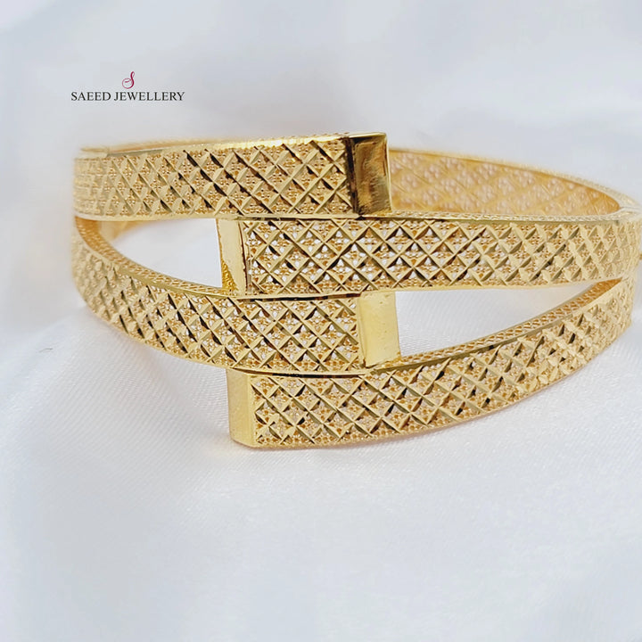 21K اسوارة نقش-مجوهرات الشيخ سعيد-Saeed Jewelry 