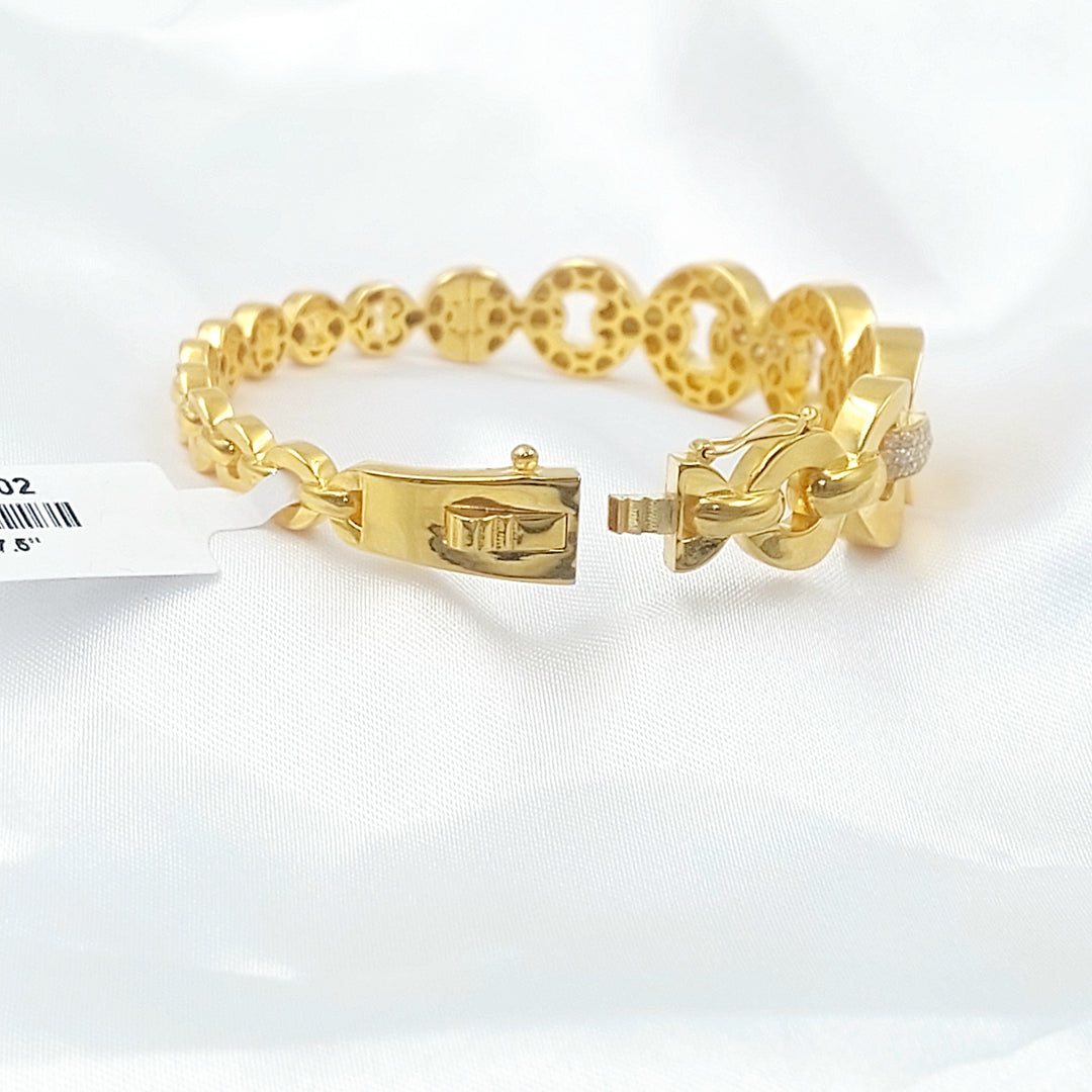 21K اسوارة اكسترا مرصع-مجوهرات الشيخ سعيد-Saeed Jewelry 