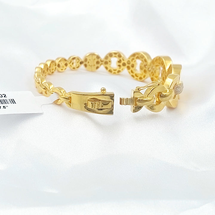 21K اسوارة اكسترا مرصع-مجوهرات الشيخ سعيد-Saeed Jewelry 