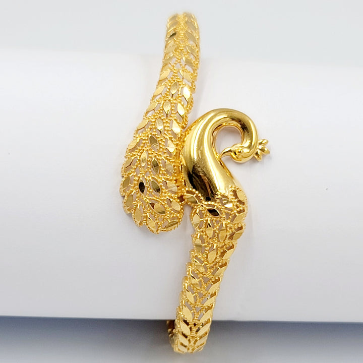 21K اسوارة ورق الشجر-مجوهرات الشيخ سعيد-Saeed Jewelry 