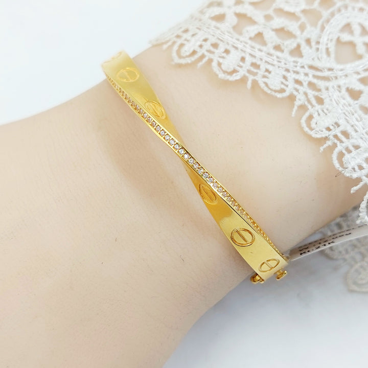 21K اسوارة فيجارو مرصع-مجوهرات الشيخ سعيد-Saeed Jewelry 