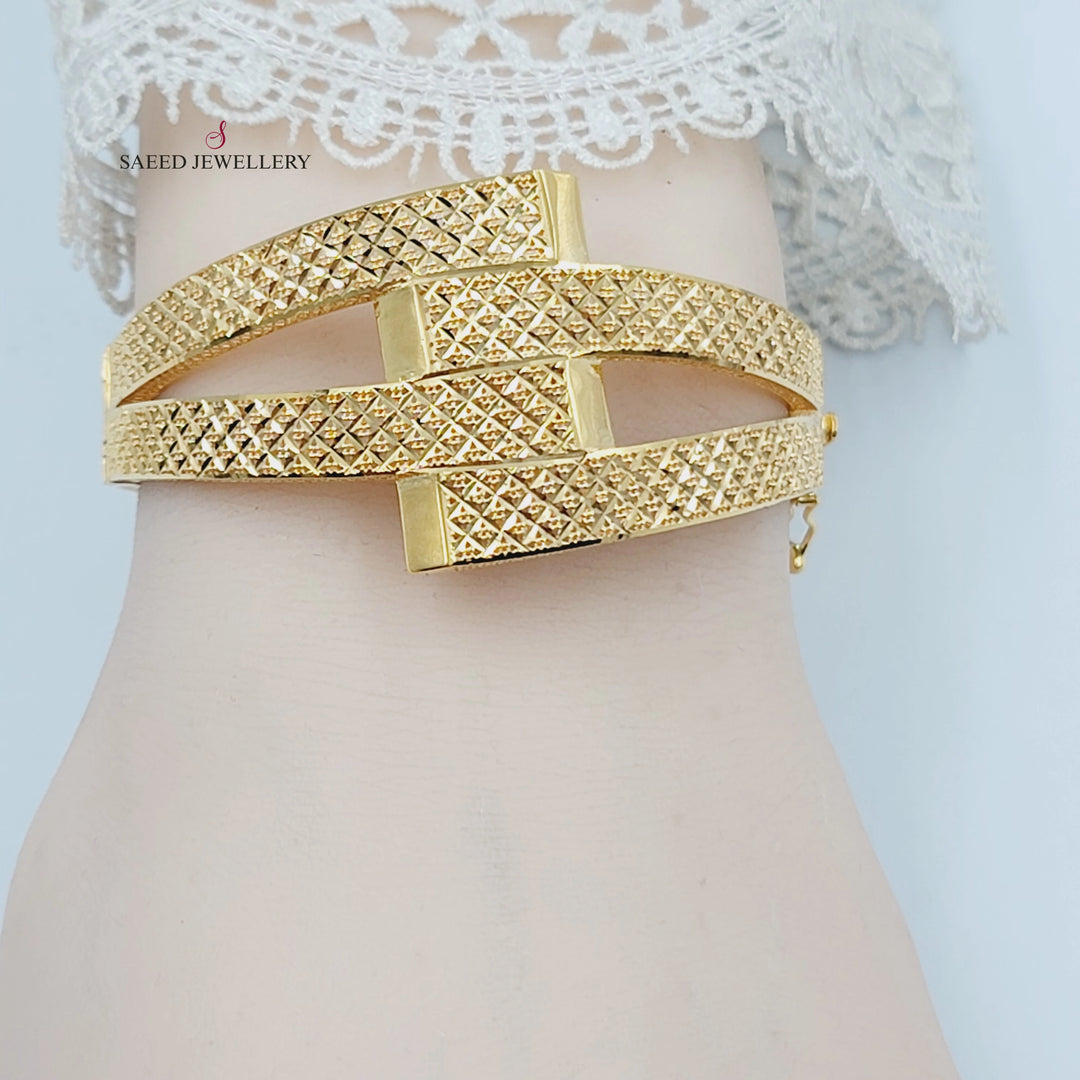 21K اسوارة نقش-مجوهرات الشيخ سعيد-Saeed Jewelry 