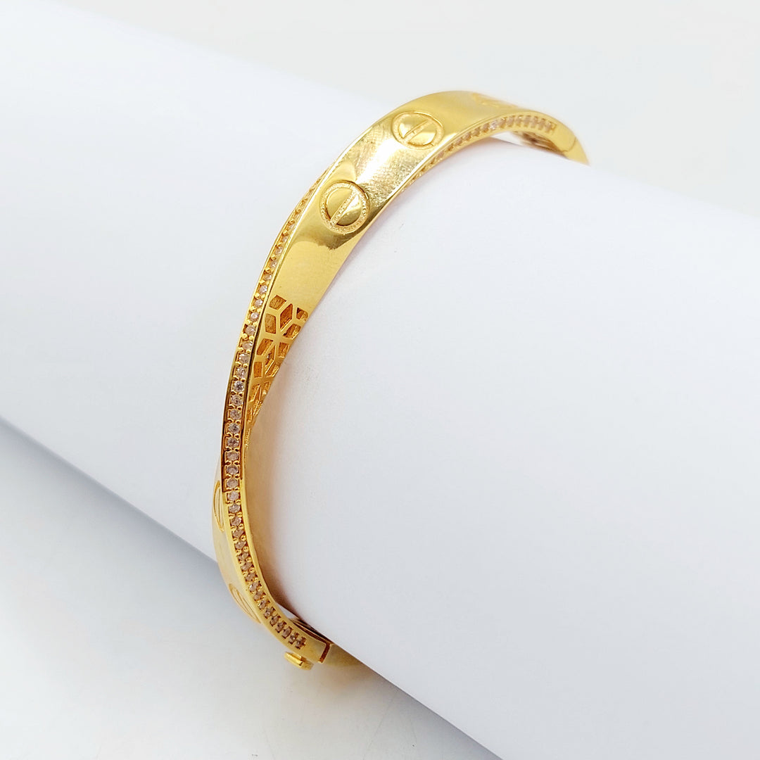 21K اسوارة فيجارو مرصع-مجوهرات الشيخ سعيد-Saeed Jewelry 
