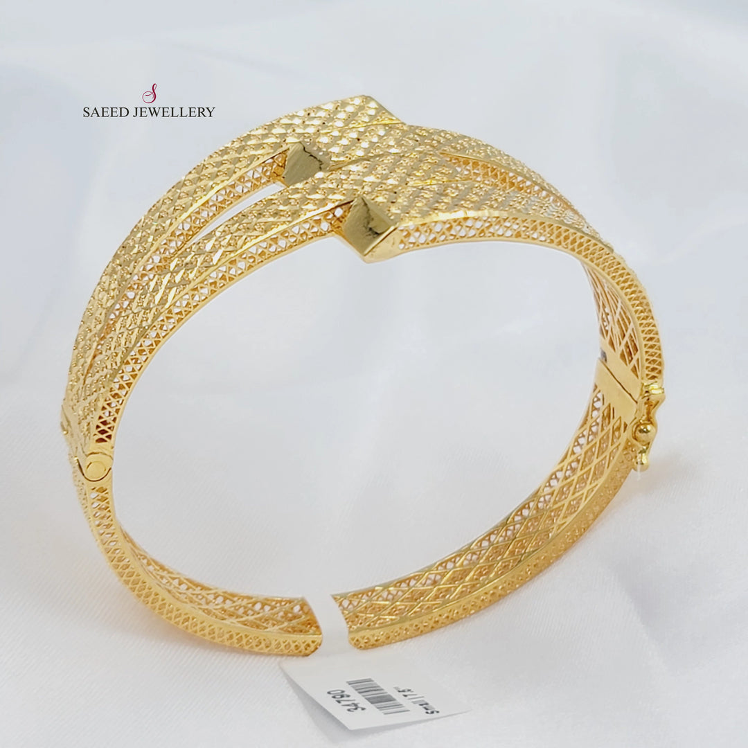 21K اسوارة نقش-مجوهرات الشيخ سعيد-Saeed Jewelry 