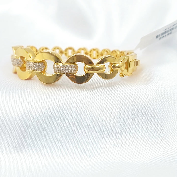 21K اسوارة اكسترا مرصع-مجوهرات الشيخ سعيد-Saeed Jewelry 