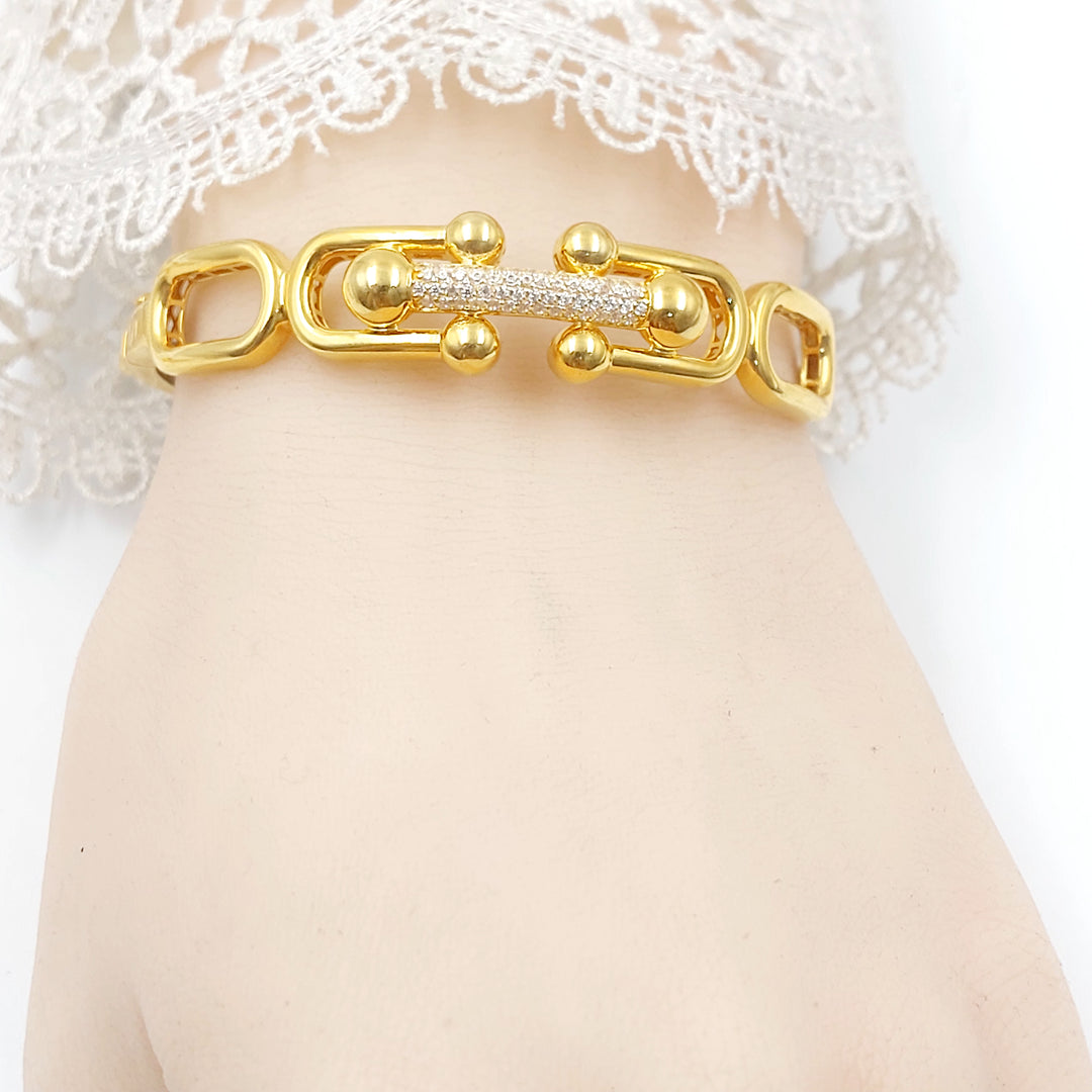 21K اسوارة اكسترا مرصع-مجوهرات الشيخ سعيد-Saeed Jewelry 