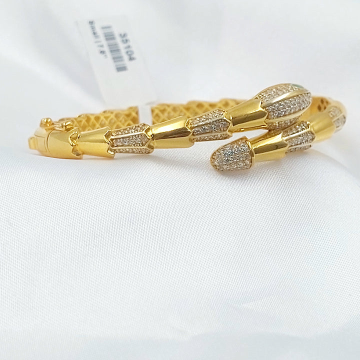 21K اسوارة اكسترا مرصع-مجوهرات الشيخ سعيد-Saeed Jewelry 