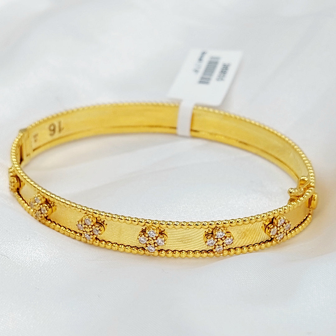 21K اسوارة وردة مرصع-مجوهرات الشيخ سعيد-Saeed Jewelry 