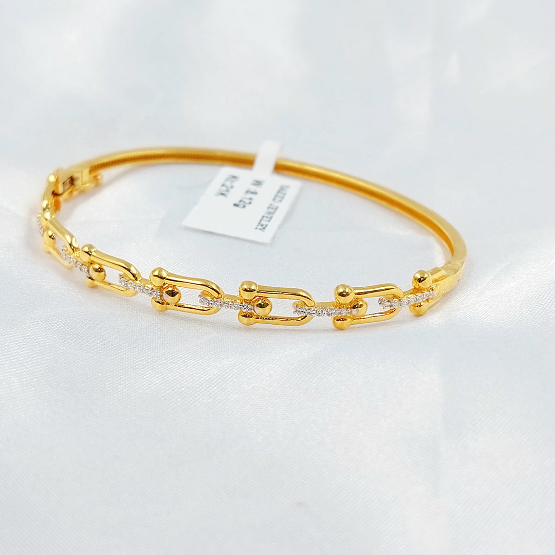 21K اسوارة اكسترا مرصع-مجوهرات الشيخ سعيد-Saeed Jewelry 