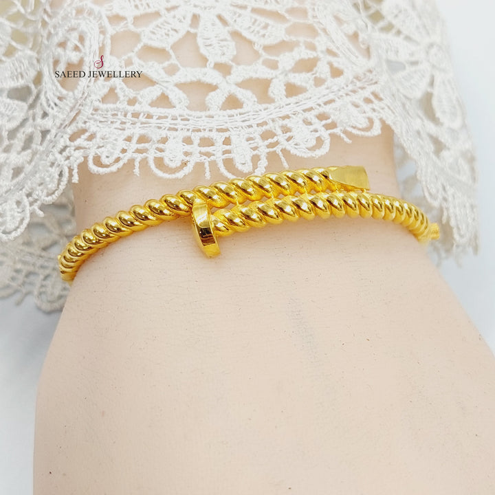 21K اسوارة مسمار اكسترا-مجوهرات الشيخ سعيد-Saeed Jewelry 