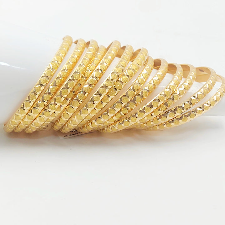 21K سحبة نقش خلية النحل-مجوهرات الشيخ سعيد-Saeed Jewelry 