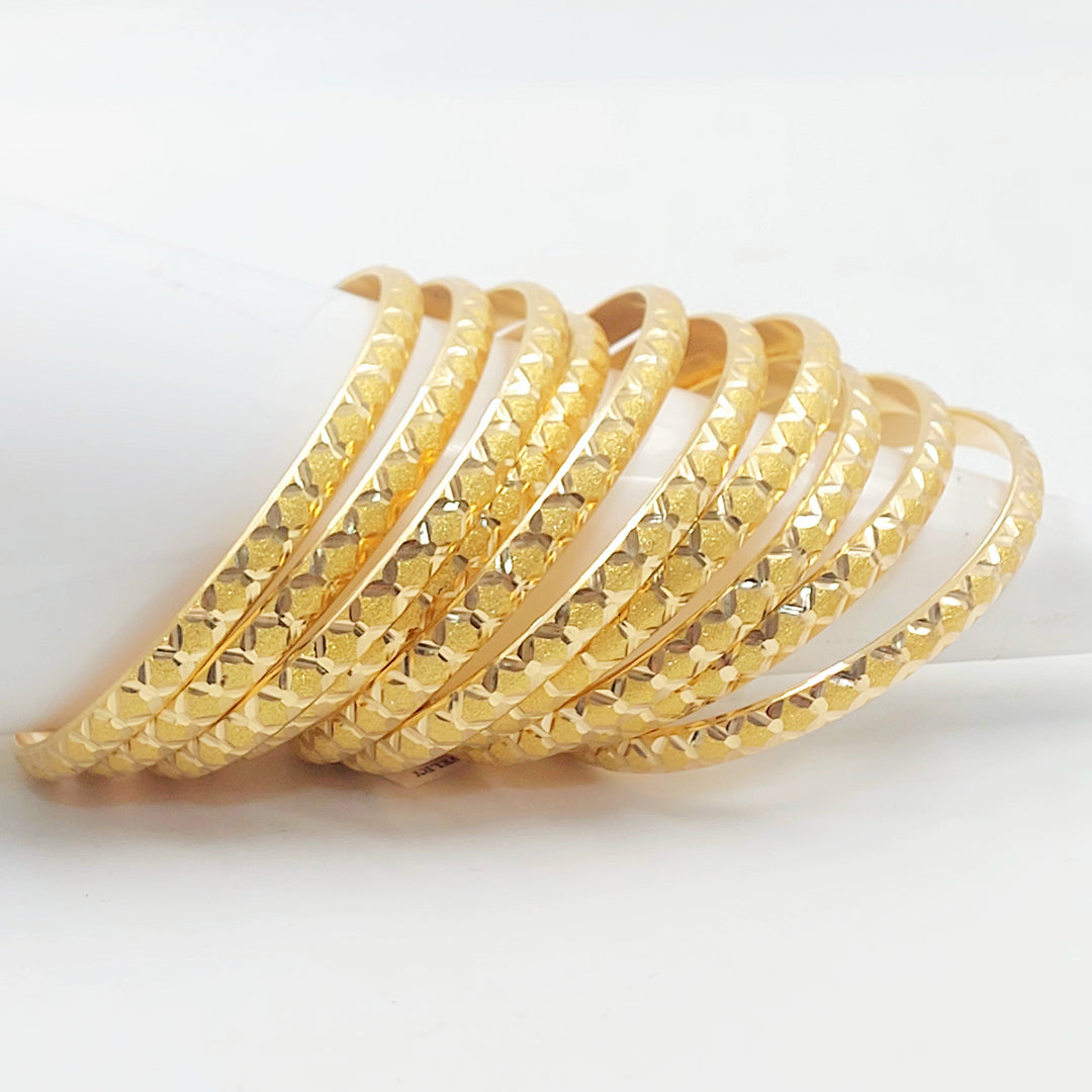 21K سحبة نقش خلية النحل-مجوهرات الشيخ سعيد-Saeed Jewelry 