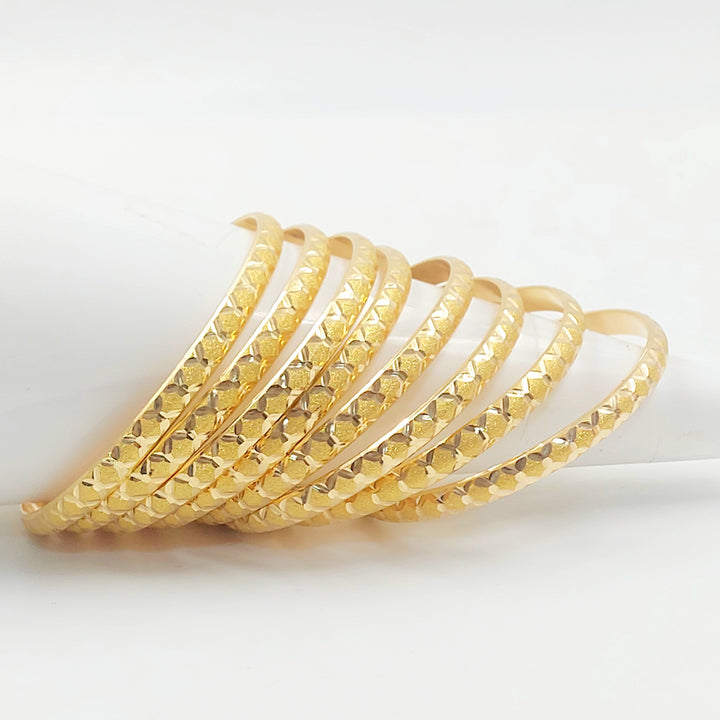 21K سحبة نقش خلية النحل-مجوهرات الشيخ سعيد-Saeed Jewelry 