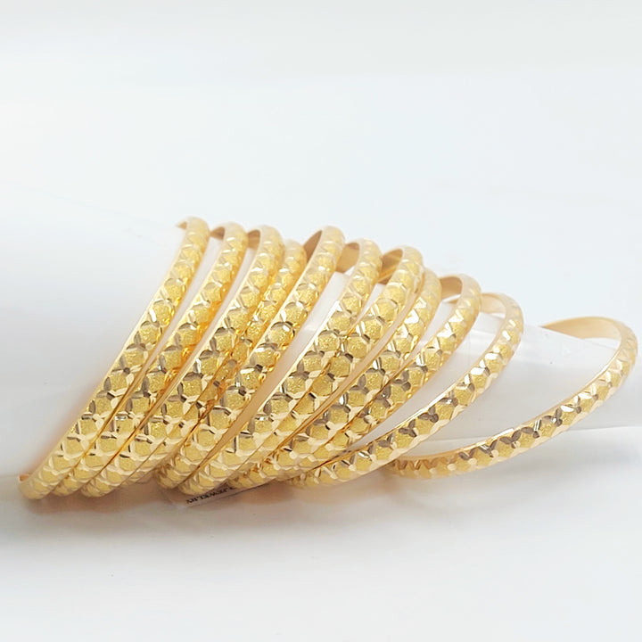 21K سحبة نقش خلية النحل-مجوهرات الشيخ سعيد-Saeed Jewelry 