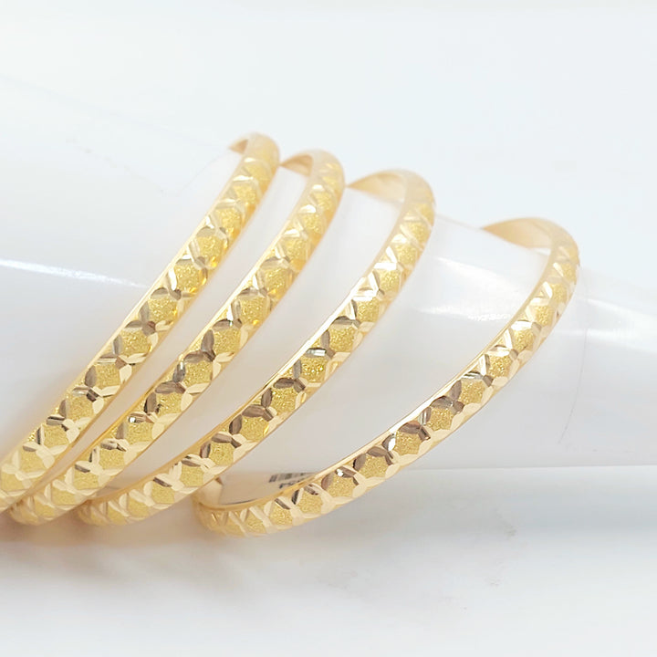 21K سحبة نقش خلية النحل-مجوهرات الشيخ سعيد-Saeed Jewelry 