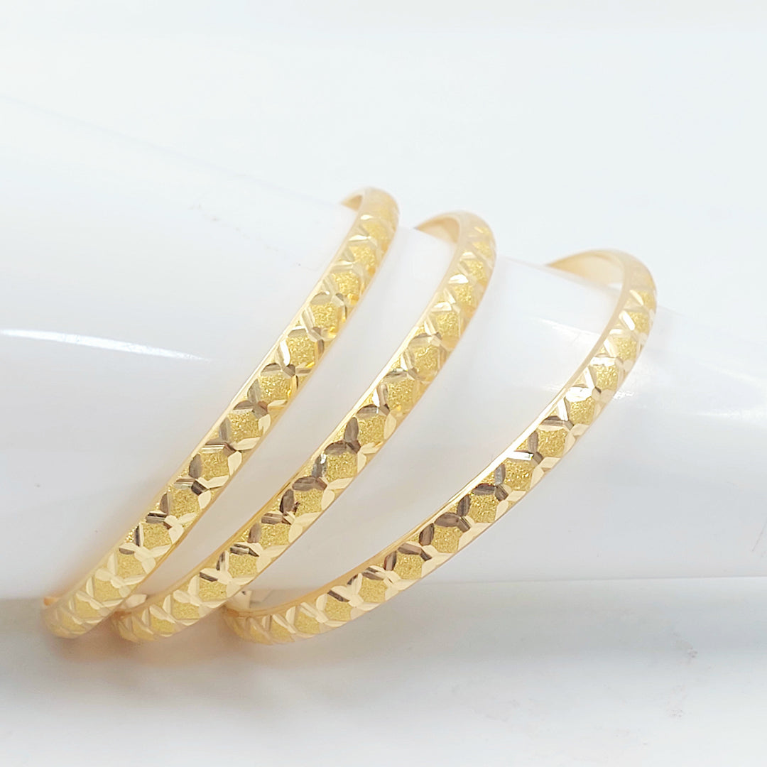 21K سحبة نقش خلية النحل-مجوهرات الشيخ سعيد-Saeed Jewelry 