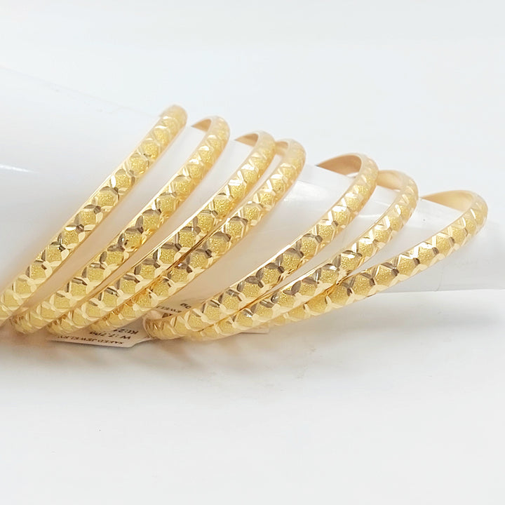 21K سحبة نقش خلية النحل-مجوهرات الشيخ سعيد-Saeed Jewelry 