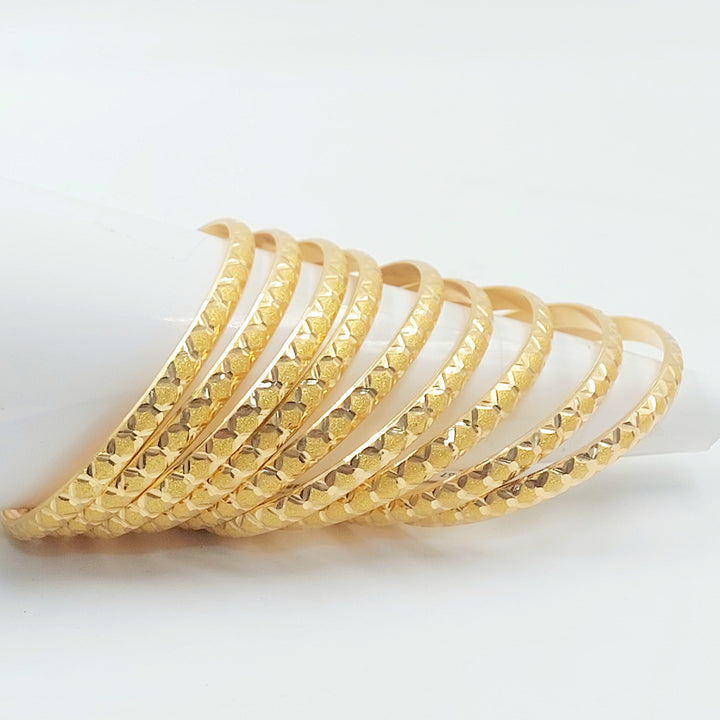 21K سحبة نقش خلية النحل-مجوهرات الشيخ سعيد-Saeed Jewelry 