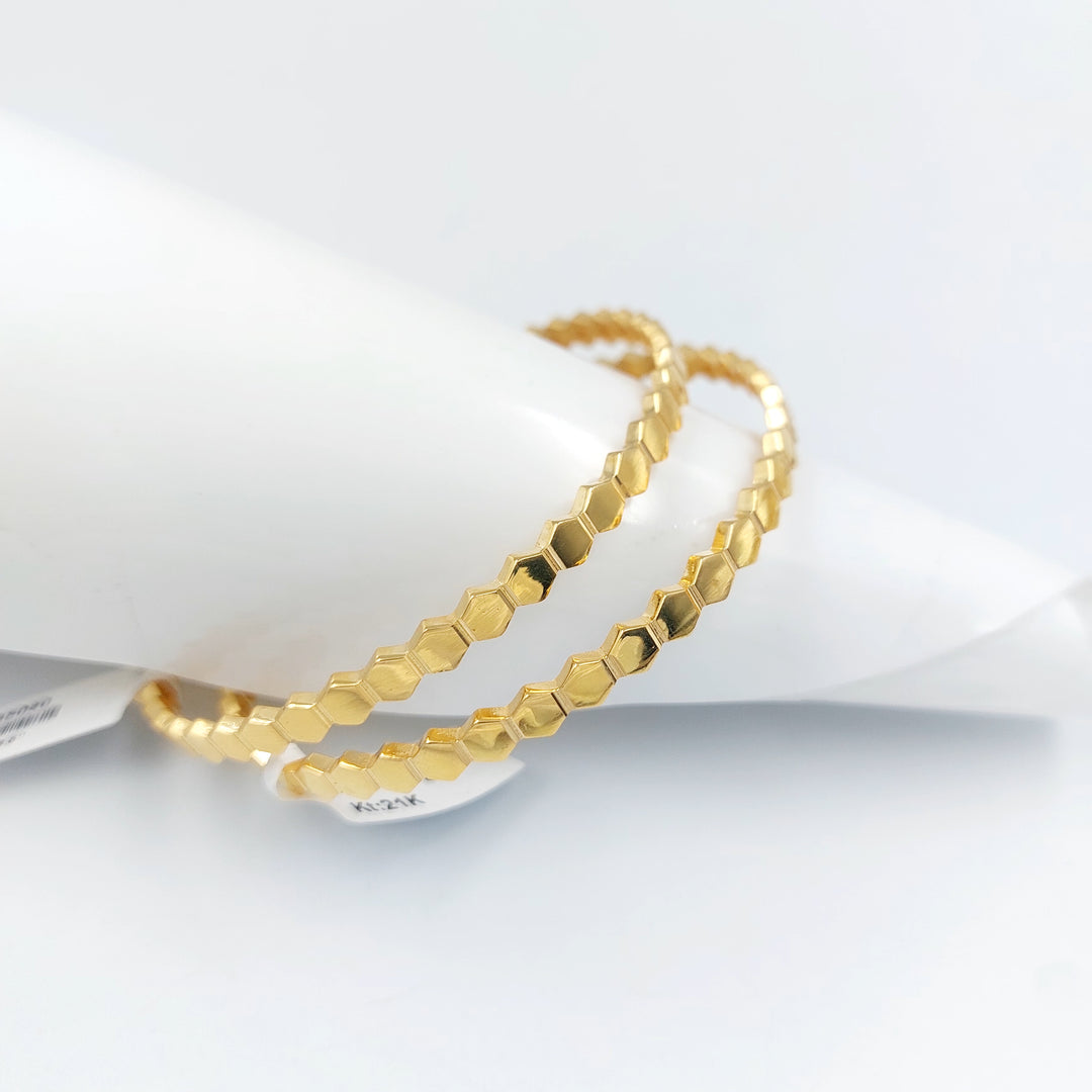 21K سحبة خلية النحل اكسترا-مجوهرات الشيخ سعيد-Saeed Jewelry 