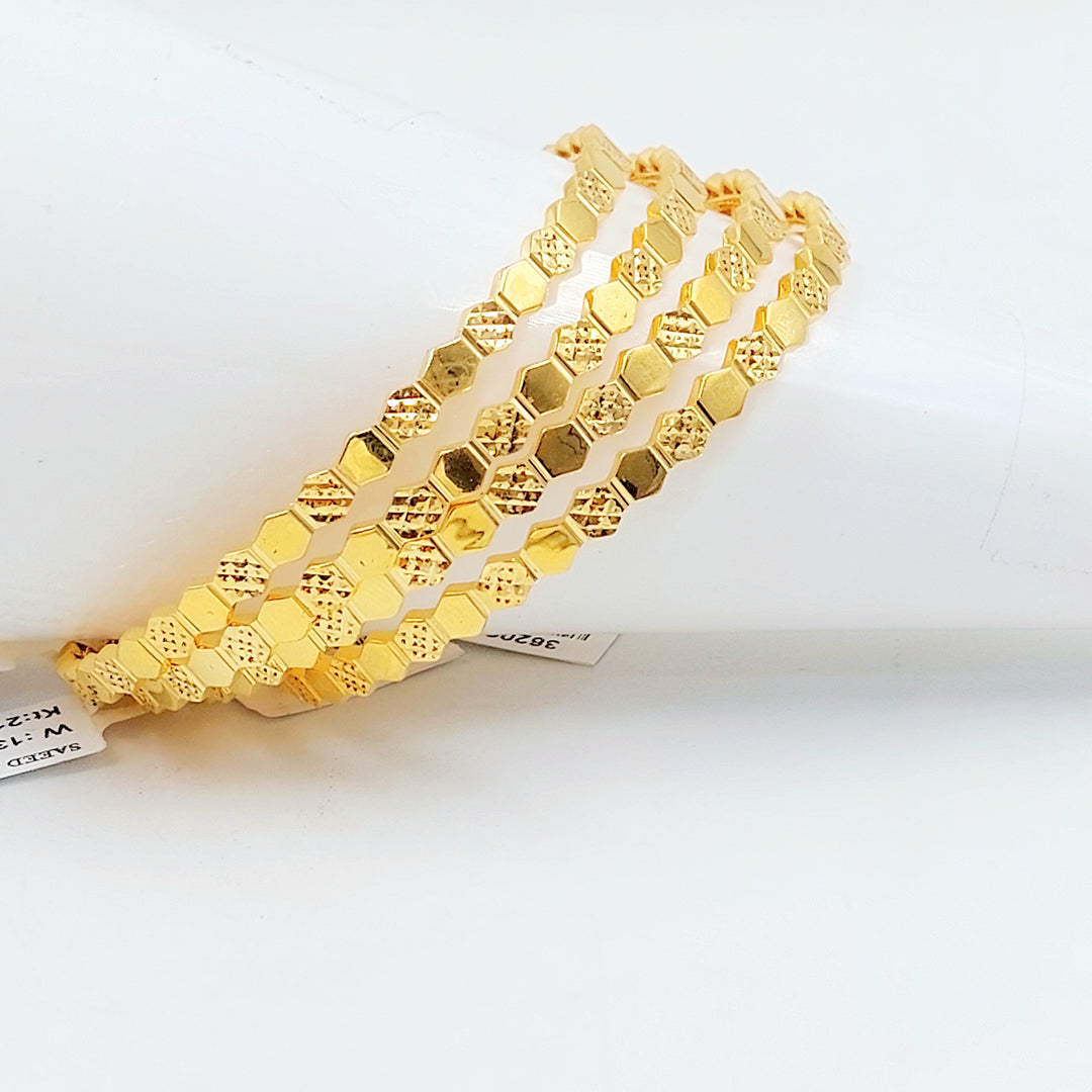 21K سحبة خلية النحل اكسترا-مجوهرات الشيخ سعيد-Saeed Jewelry 