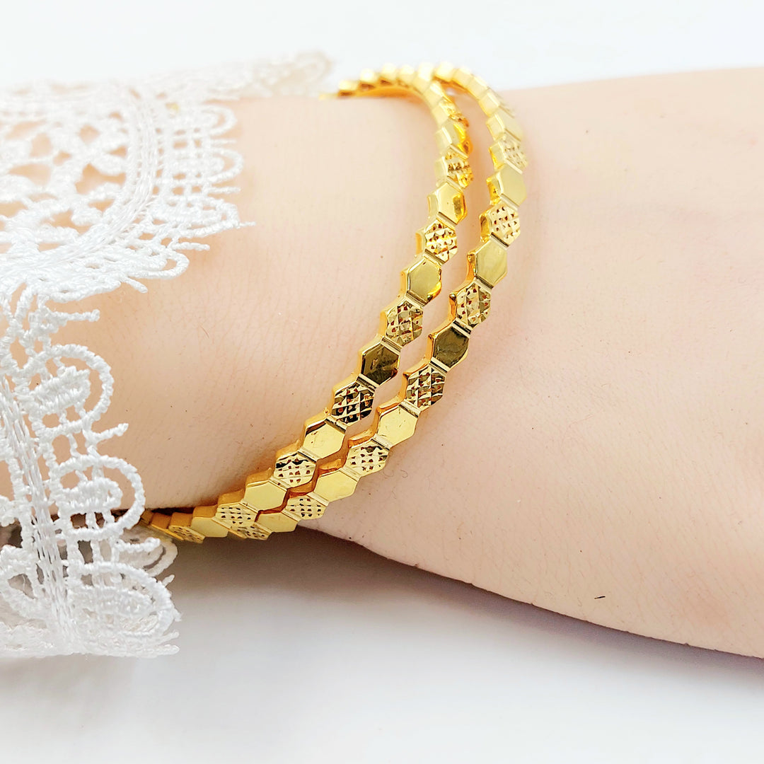 21K سحبة خلية النحل اكسترا-مجوهرات الشيخ سعيد-Saeed Jewelry 