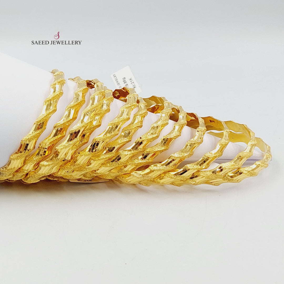 21K سحبة امواج-مجوهرات الشيخ سعيد-Saeed Jewelry 