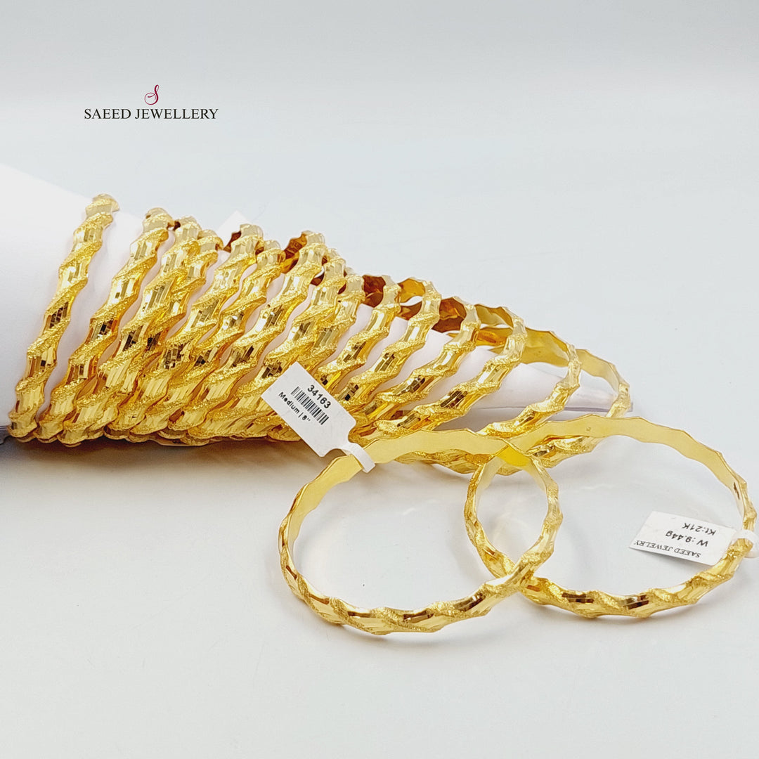 21K سحبة امواج-مجوهرات الشيخ سعيد-Saeed Jewelry 