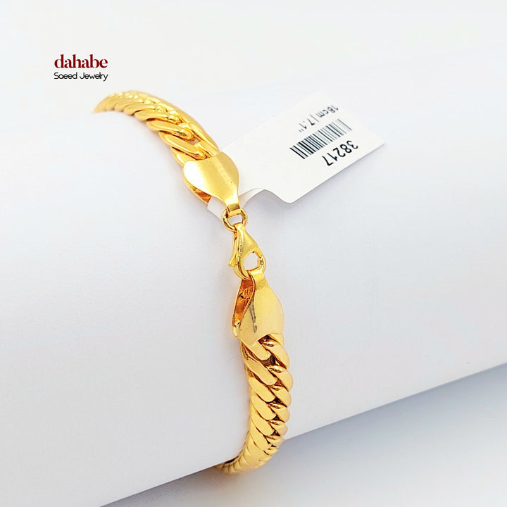 21K اسوارة جنزير اكسترا-مجوهرات الشيخ سعيد-Saeed Jewelry 