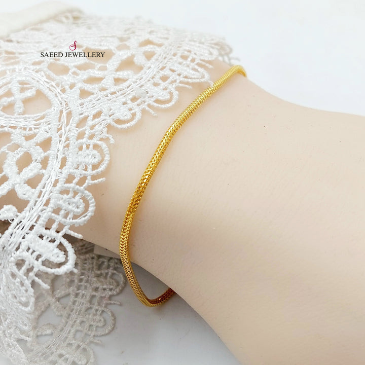 21K اسوارة افعى 2mm-مجوهرات الشيخ سعيد-Saeed Jewelry 