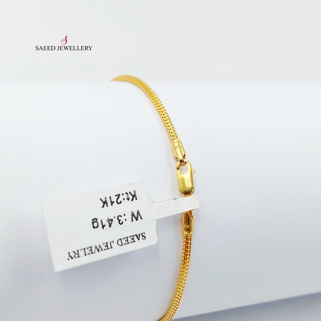 21K اسوارة افعى 2mm-مجوهرات الشيخ سعيد-Saeed Jewelry 