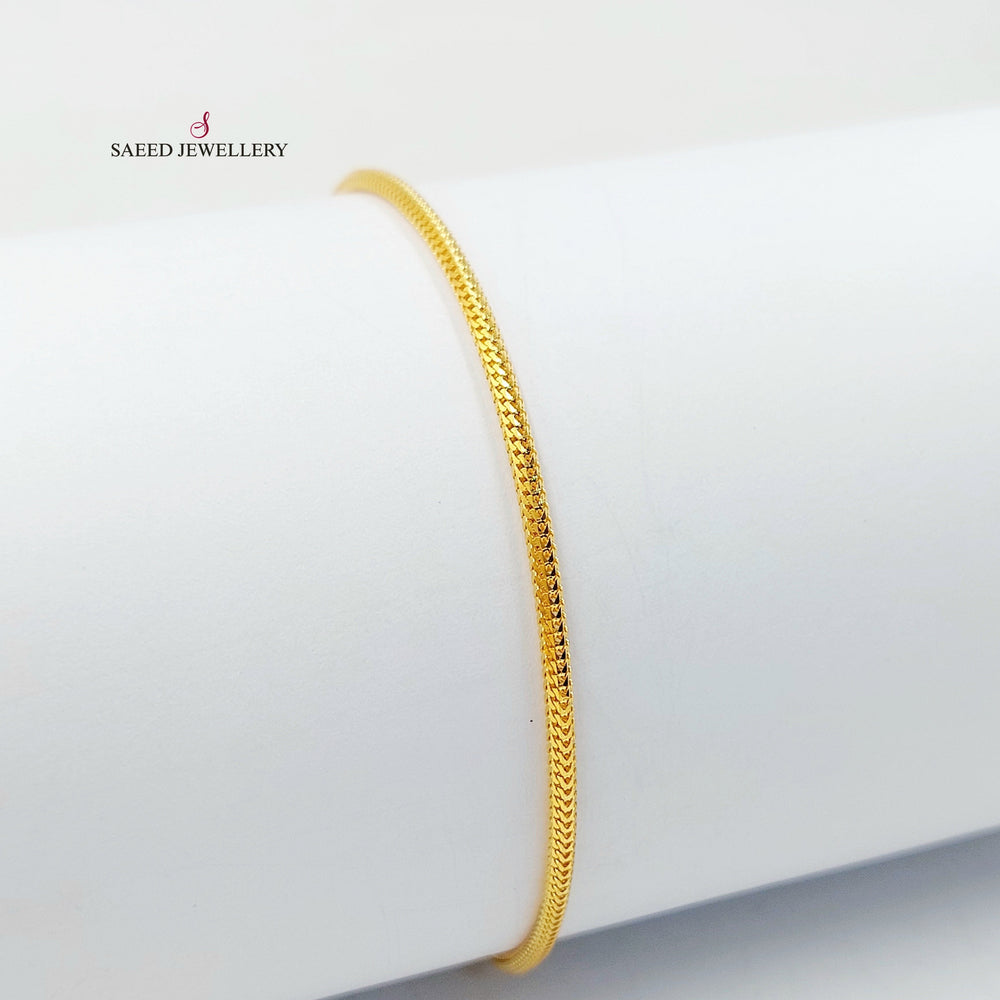 21K اسوارة افعى 2mm-مجوهرات الشيخ سعيد-Saeed Jewelry 