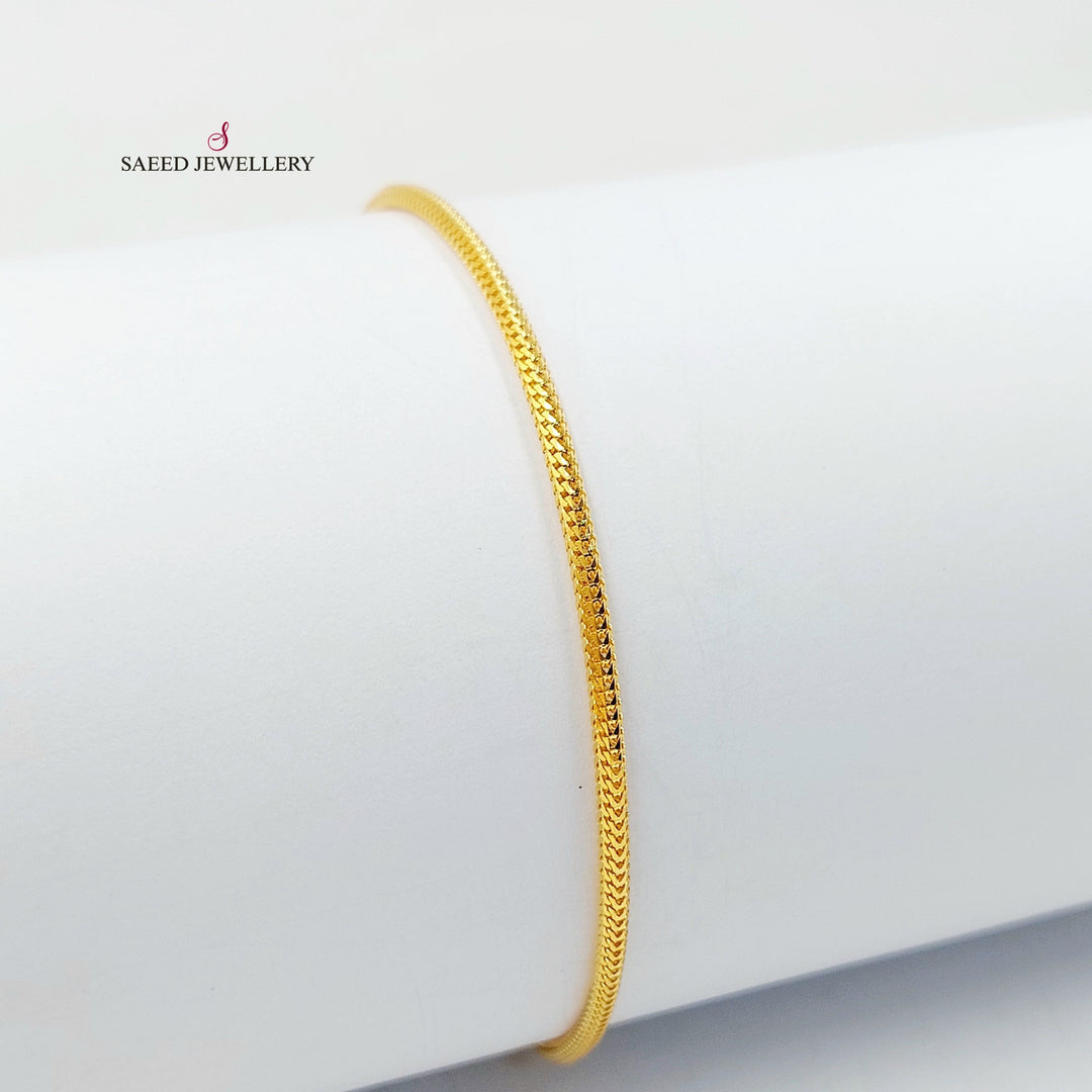 21K اسوارة افعى 2mm-مجوهرات الشيخ سعيد-Saeed Jewelry 