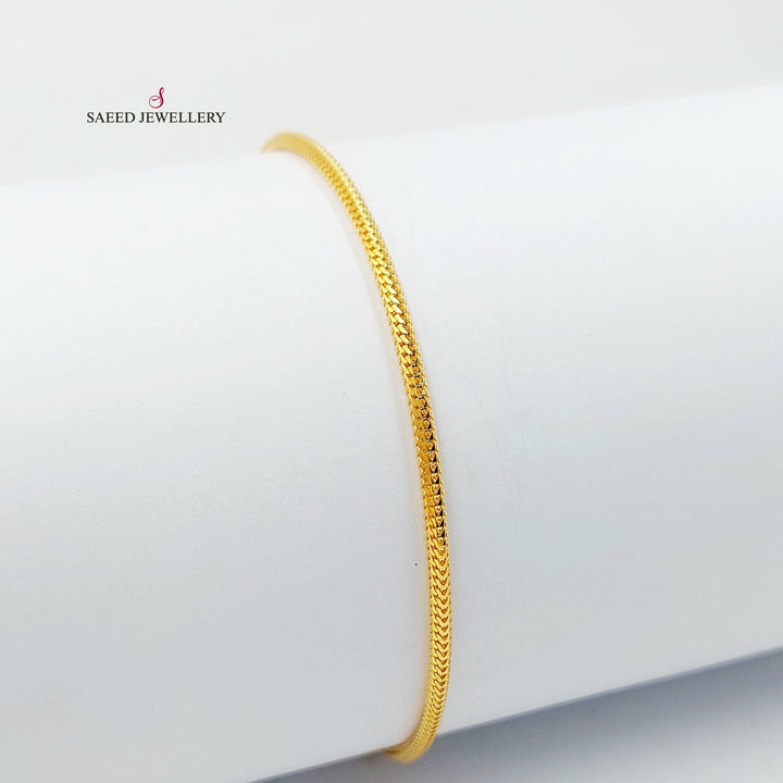 21K اسوارة افعى 2mm-مجوهرات الشيخ سعيد-Saeed Jewelry 