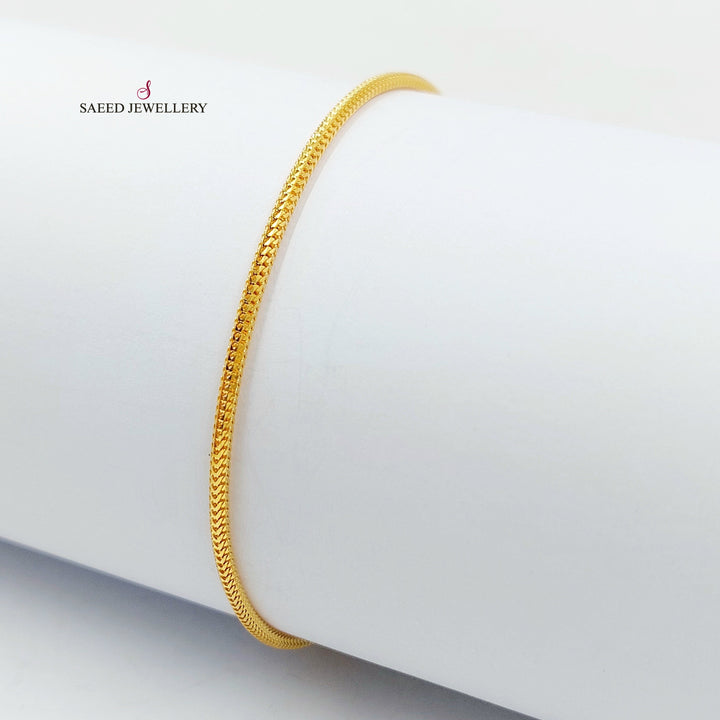 21K اسوارة افعى 2mm-مجوهرات الشيخ سعيد-Saeed Jewelry 