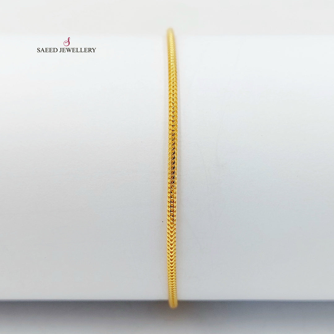 21K اسوارة افعى 2mm-مجوهرات الشيخ سعيد-Saeed Jewelry 