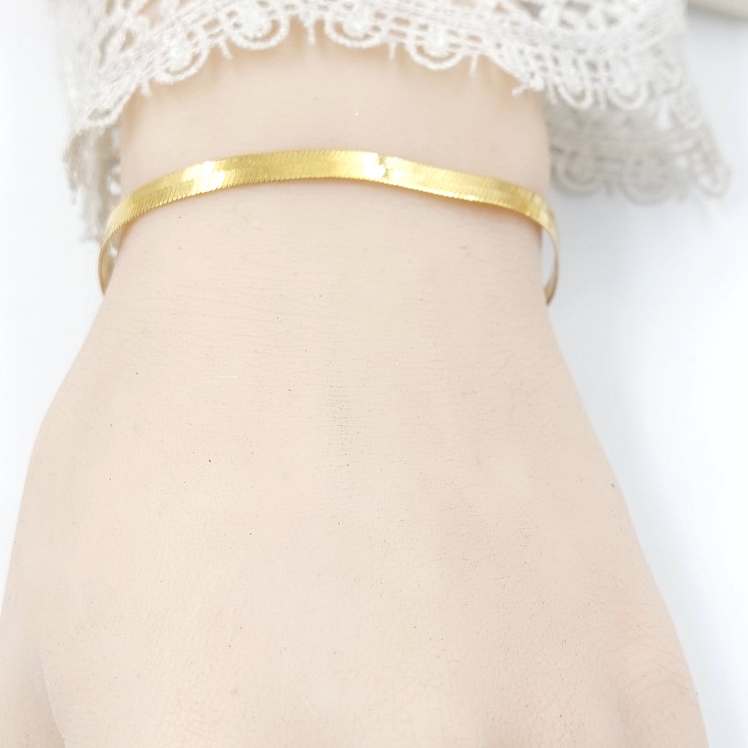 21K اسوارة افعى 5mm-مجوهرات الشيخ سعيد-Saeed Jewelry 