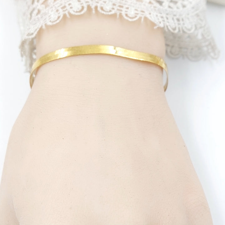 21K اسوارة افعى 5mm-مجوهرات الشيخ سعيد-Saeed Jewelry 