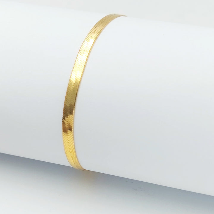 21K اسوارة افعى 5mm-مجوهرات الشيخ سعيد-Saeed Jewelry 