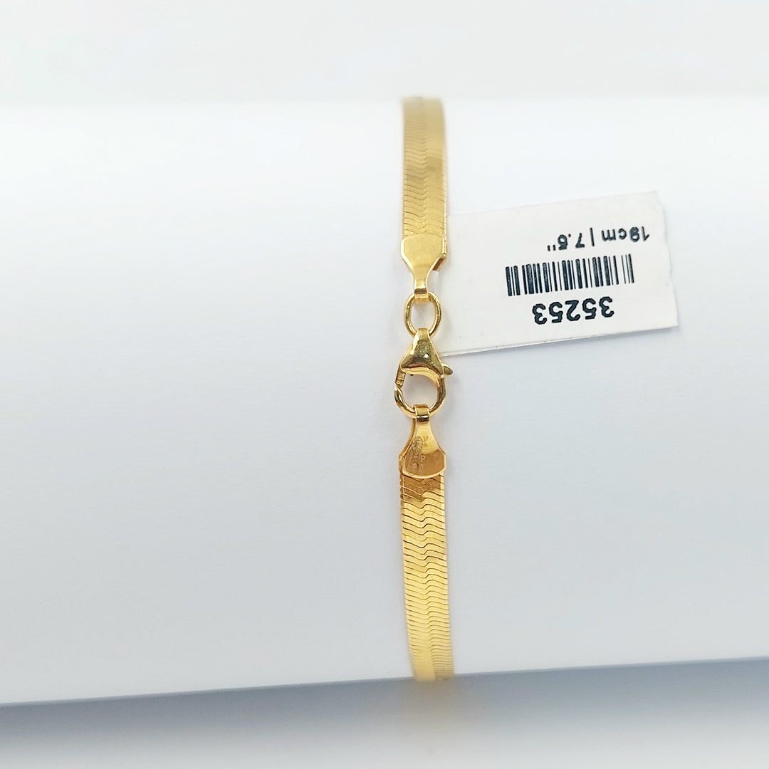 21K اسوارة افعى 5mm-مجوهرات الشيخ سعيد-Saeed Jewelry 