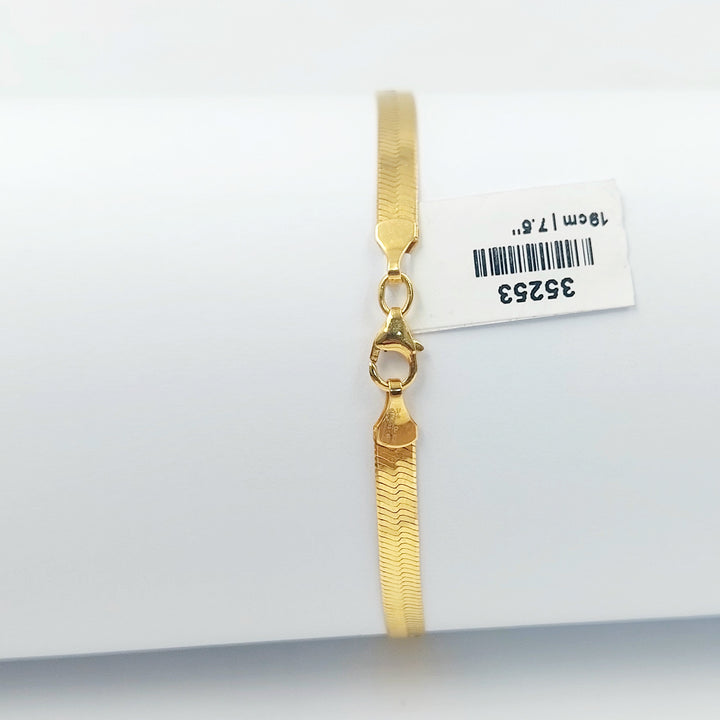 21K اسوارة افعى 5mm-مجوهرات الشيخ سعيد-Saeed Jewelry 