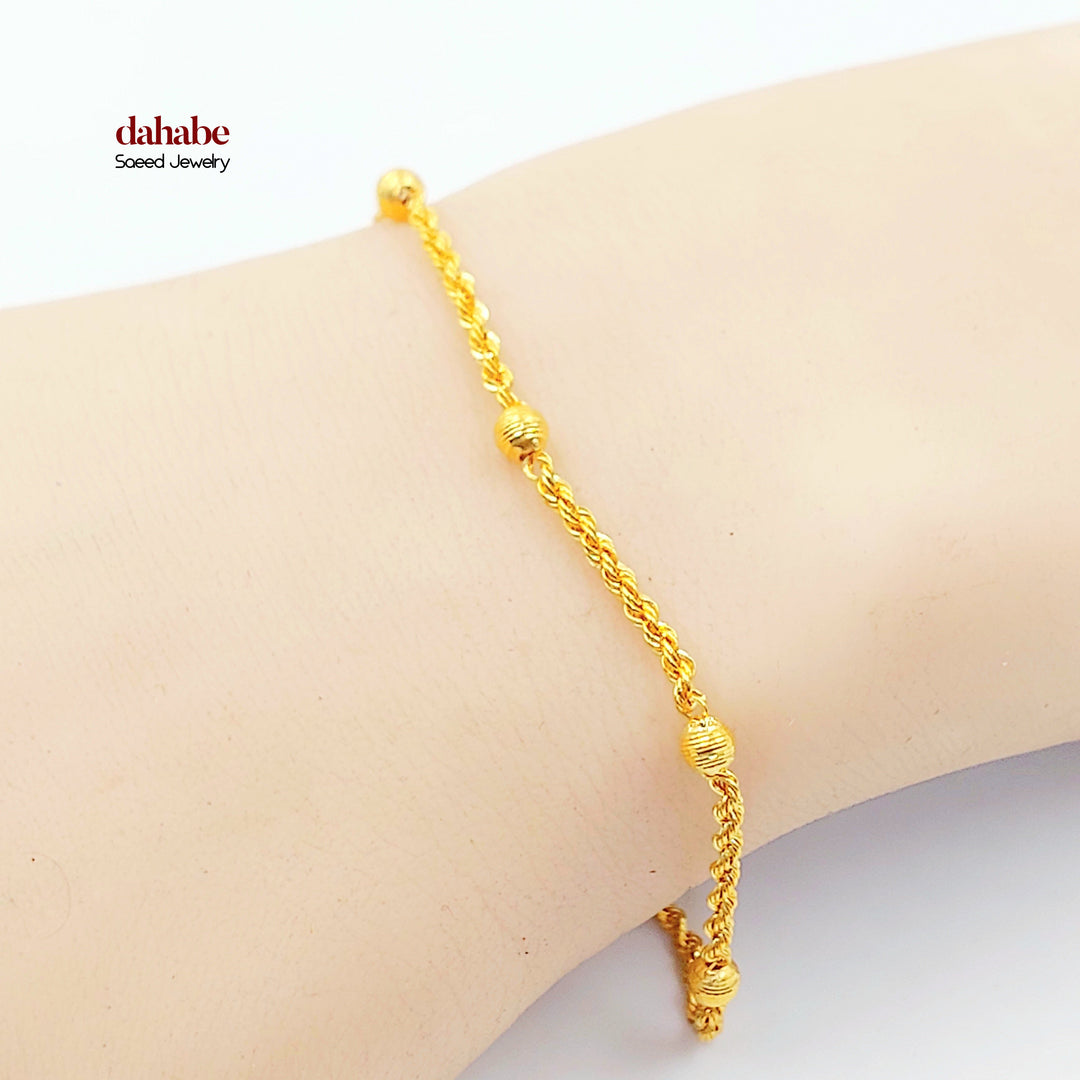21K اسوارة جدل طابات-مجوهرات الشيخ سعيد-Saeed Jewelry 