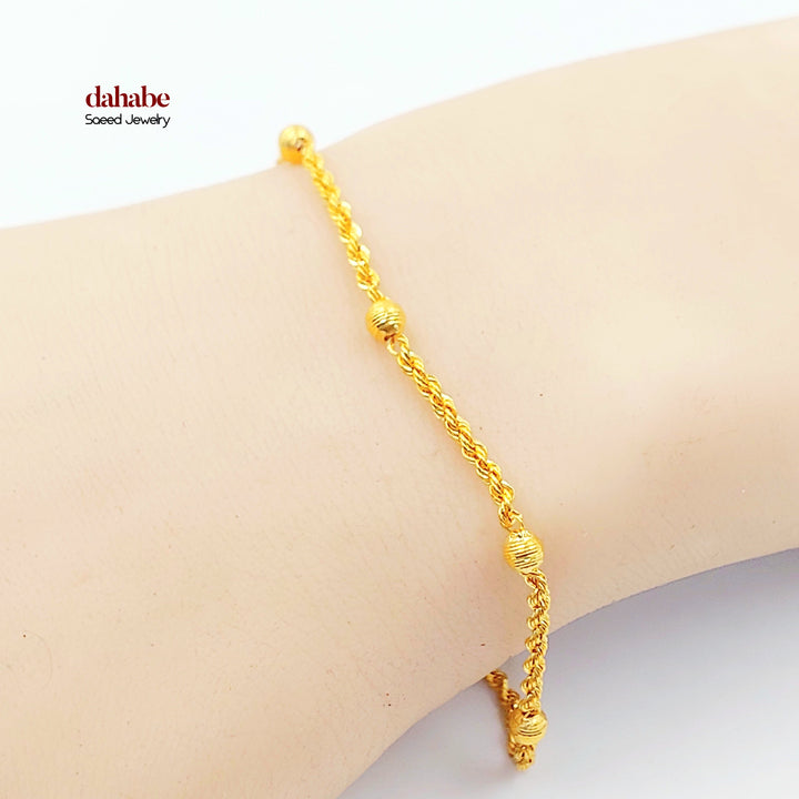21K اسوارة جدل طابات-مجوهرات الشيخ سعيد-Saeed Jewelry 