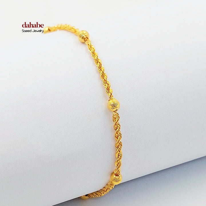 21K اسوارة جدل طابات-مجوهرات الشيخ سعيد-Saeed Jewelry 
