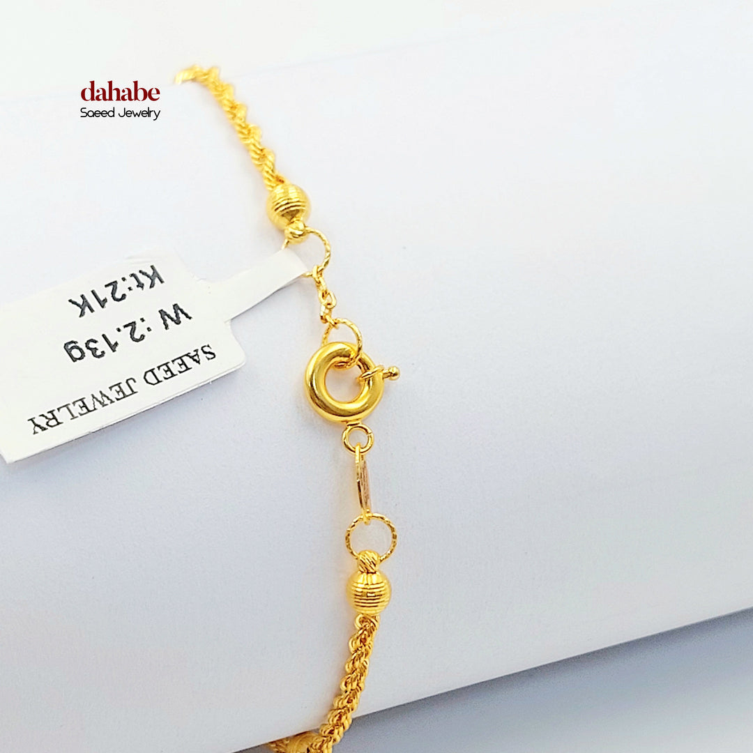 21K اسوارة جدل طابات-مجوهرات الشيخ سعيد-Saeed Jewelry 