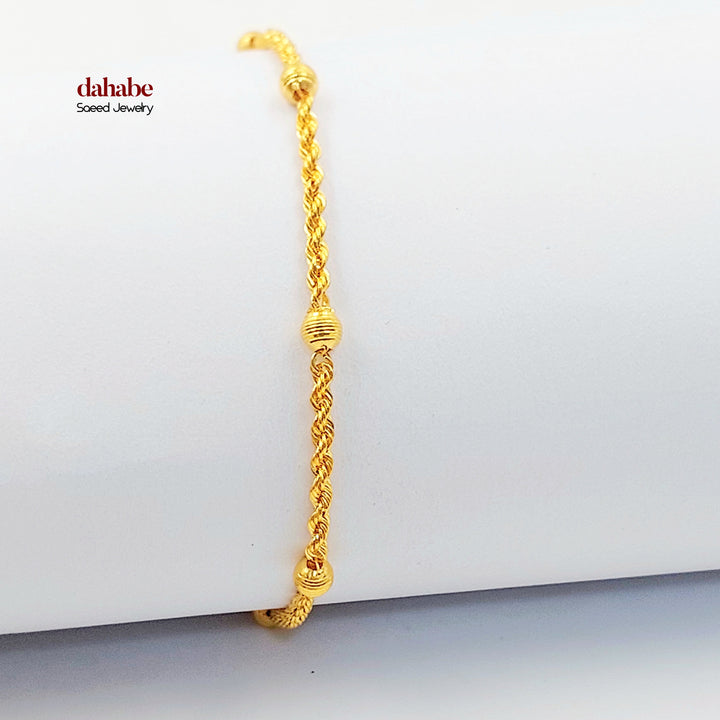 21K اسوارة جدل طابات-مجوهرات الشيخ سعيد-Saeed Jewelry 